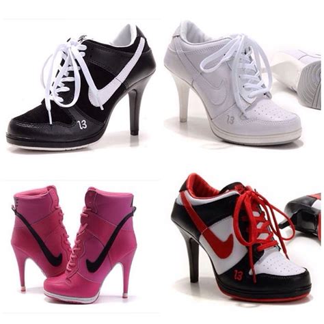 nike heel sneakers|high heeled Nike shoes.